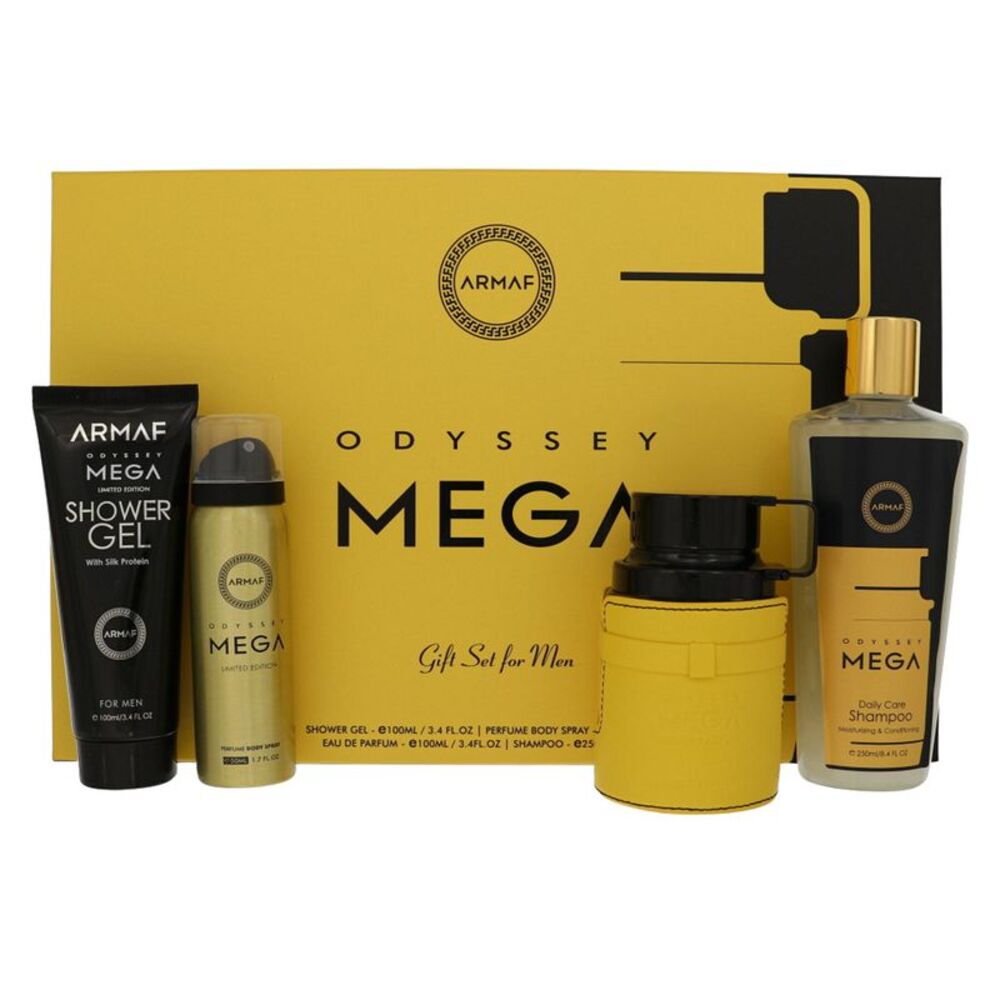 Armaf Odyssey Mega Lim Edition Men Set (3.4 SG + 1.7 BS +3.4 EDP + 8.4 SH) - New